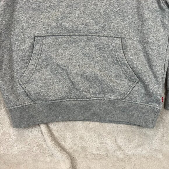 Levi's Mens Hoodie Sweatshirt Medium Relaxed Fit Pullover Gray Classic Casual - Picture 8 of 10
